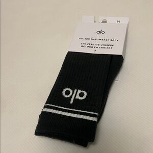 ALO Yoga Unisex Throwback Socks - Charcoal green/Lvory